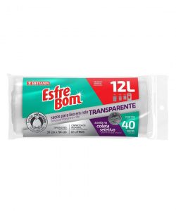 EsfreBom Sacos para Lixo Transparente 12L