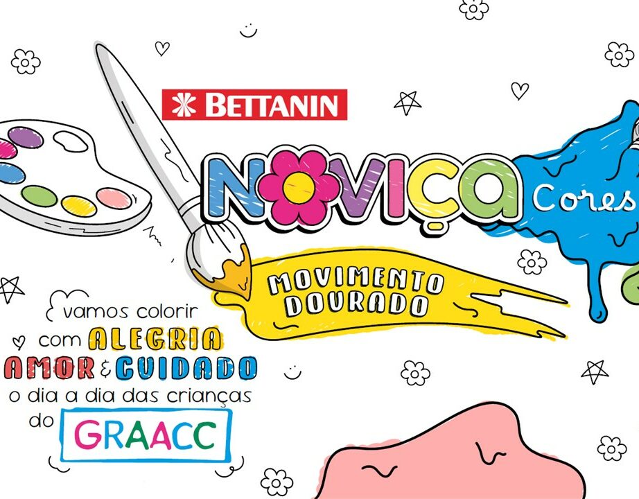 MOVIMENTO DOURADO! EM NOVA EDIÇÃO, NOVIÇA E GRAACC TRAZEM A PINTURA COMO TEMA DA CAMPANHA SOBRE A CONSCIENTIZAÇÃO DO CÂNCER INFANTOJUVENIL