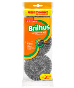 Brilhus Esfregão de Aço com 3 unid