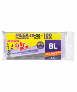 EsfreBom Sacos para Lixo Mega Econômico com Fragrância 8L 100 Un
